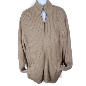 St. John's Bay Cardigan Full Zip XL Tall Beige